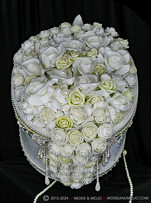 Moxie and Mojo Bouquet of Roses & Veil Hats