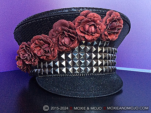 Moxie and Mojo Red Roses & Studs Hats