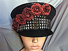 Moxie & Mojo - Hats - Red Roses & Studs